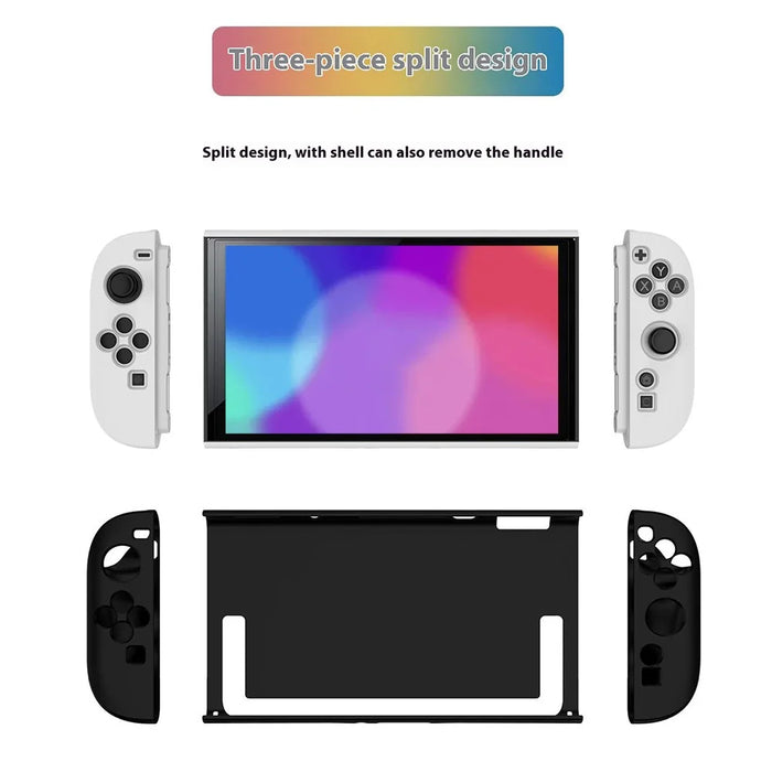 SW2D03 For Nintendo Switch 2 Game Console Anti Scratch Case TPU + PC Split Protective Cover - Black - 7