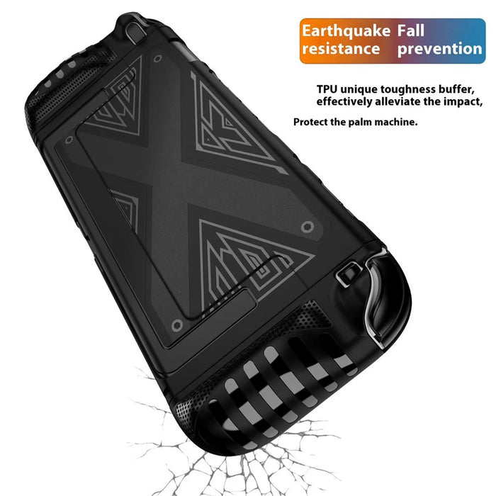 SW2D07 For Nintendo Switch 2 Game Console Protective Case TPU + PC Full Protection Anti Drop Cover - Black - 3