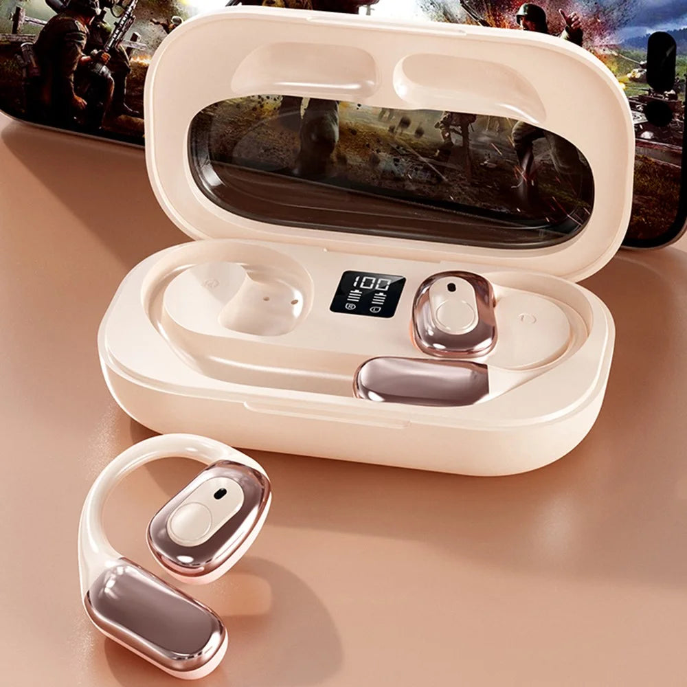 T23 Bluetooth-Compatible Headset Noise Cancelling Multi Language Translation Calling Music Wireless Earphones - Nude - 6