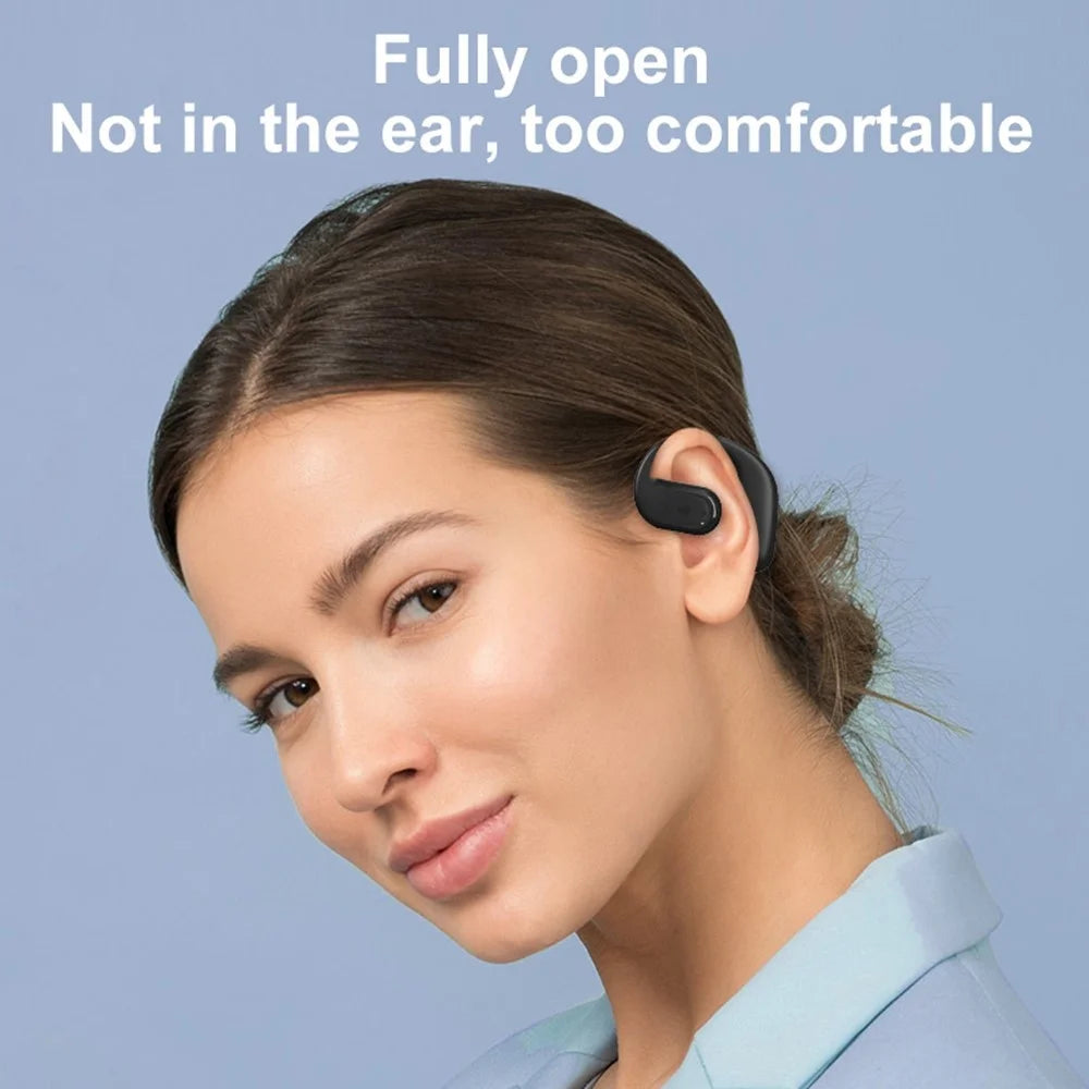YJ78 Open Ear Earbuds Rotatable Single Ear Hook Sports Headphones Bluetooth-Compatible 5.4 - Black - 3