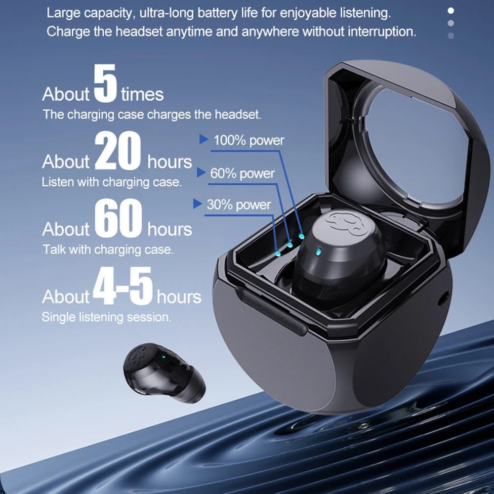 Q1 Mini Single Earbud Wireless Bluetooth-Compatible 5.4 Headphone Invisible Sleep Earpiece - Black - 2
