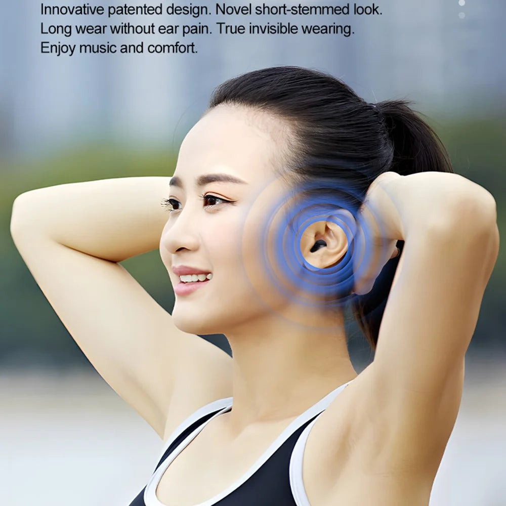 Q1 Mini Single Earbud Wireless Bluetooth-Compatible 5.4 Headphone Invisible Sleep Earpiece - Black - 3