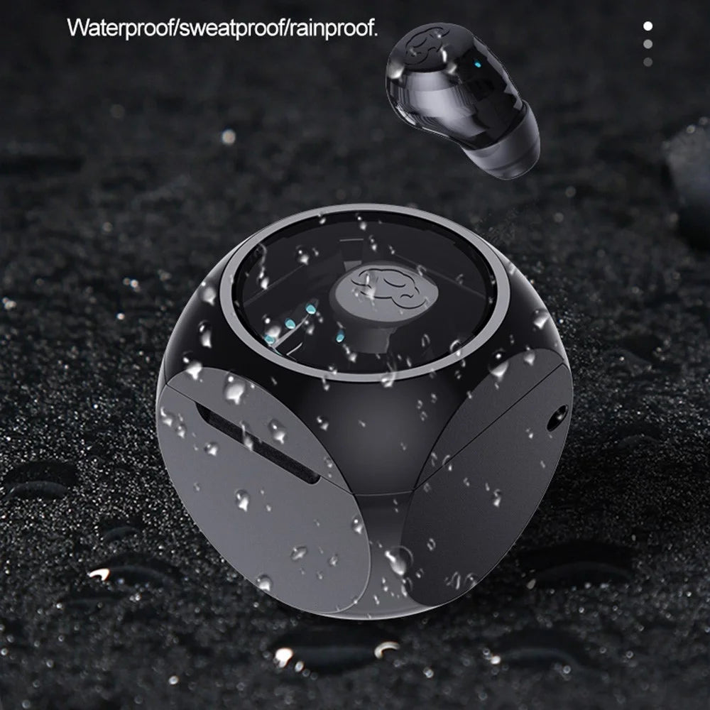 Q1 Mini Single Earbud Wireless Bluetooth-Compatible 5.4 Headphone Invisible Sleep Earpiece - Black - 6