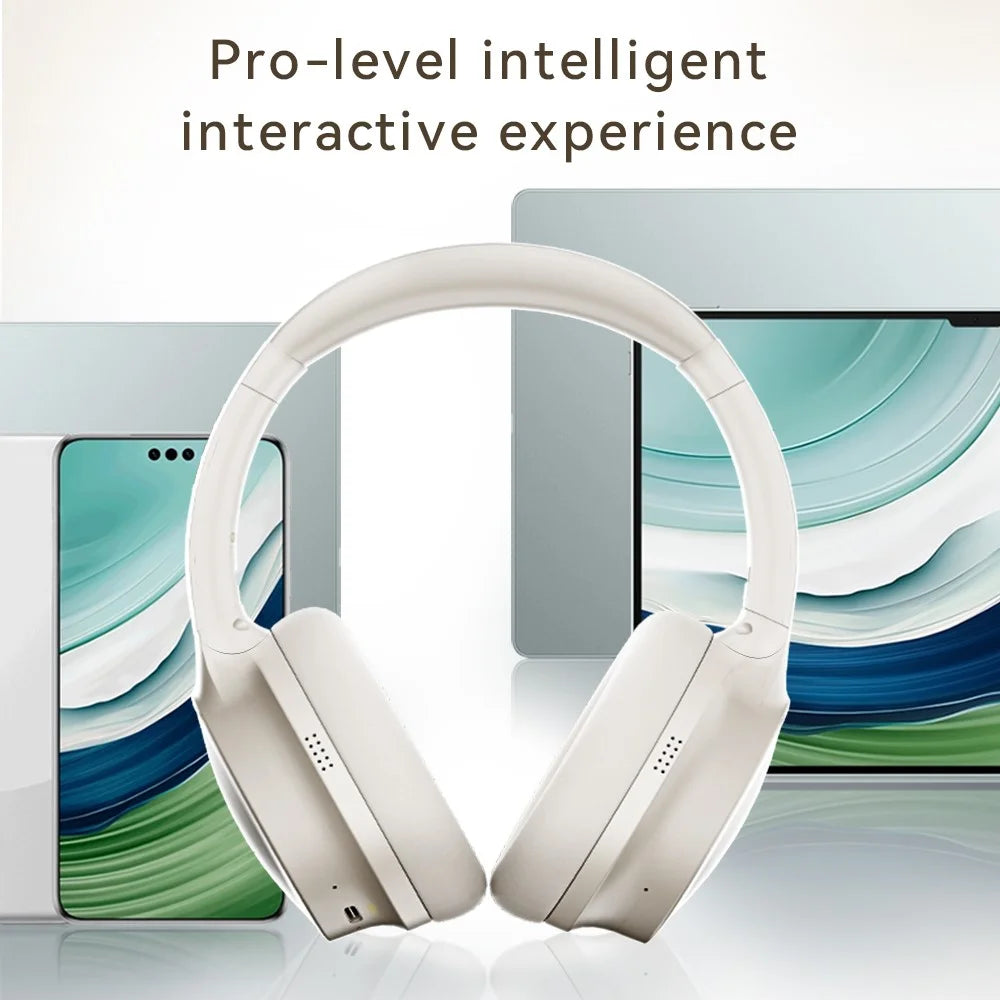 EL-GT10 Bluetooth-Compatible Headphone Active Noise Cancelling Over Ear Wireless Gaming Music Headset - White - 7