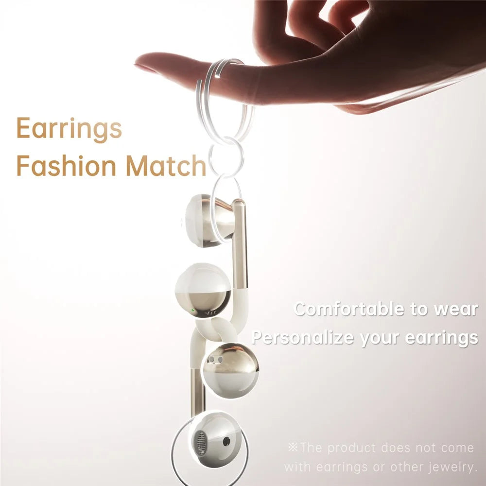 F22 Ear Clip OWS Bluetooth-Compatible Earbuds ENC Noise Reduction Semi In Ear Gaming Earphones - Purple - 4