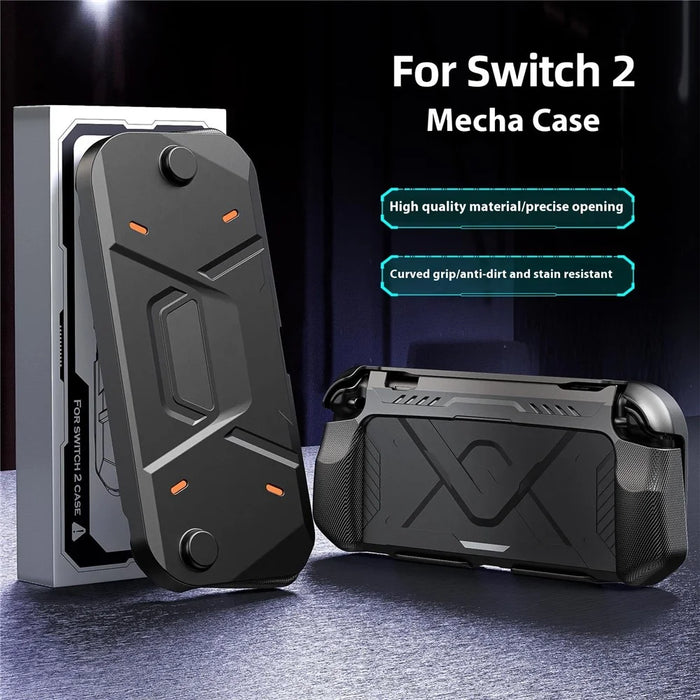For Nintendo Switch 2 Protective Case Anti Drop TPU + PC Shell Cover - Black - 2