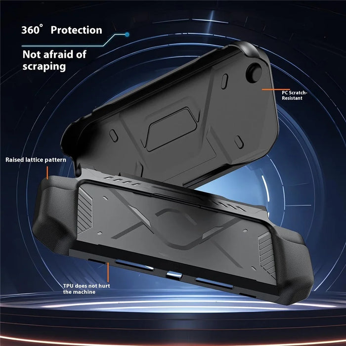For Nintendo Switch 2 Protective Case Anti Drop TPU + PC Shell Cover - Black - 6