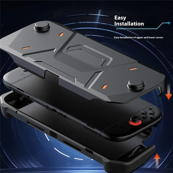 For Nintendo Switch 2 Protective Case Anti Drop TPU + PC Shell Cover - Black - 7