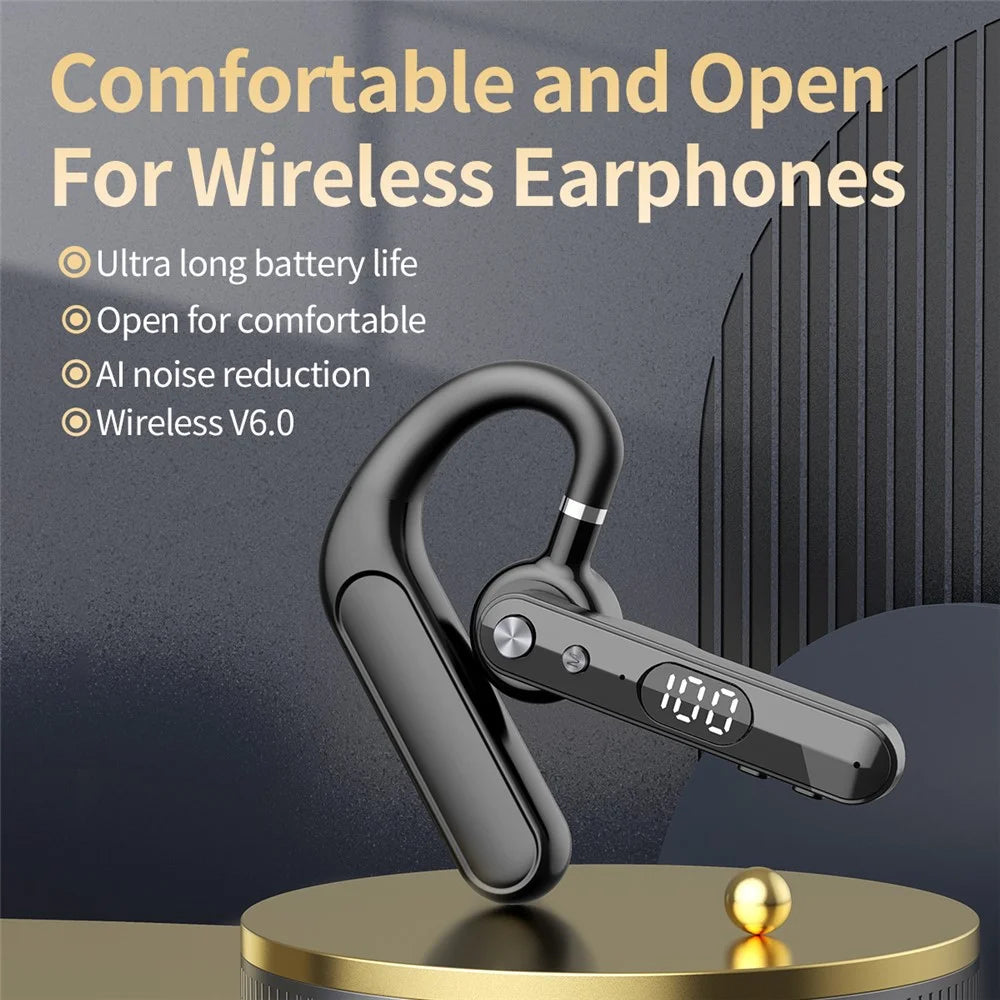 VSIDEA V82 Wireless Bluetooth-Compatible Headset Over-Ear Business Earphones Rotating Earbud - 4