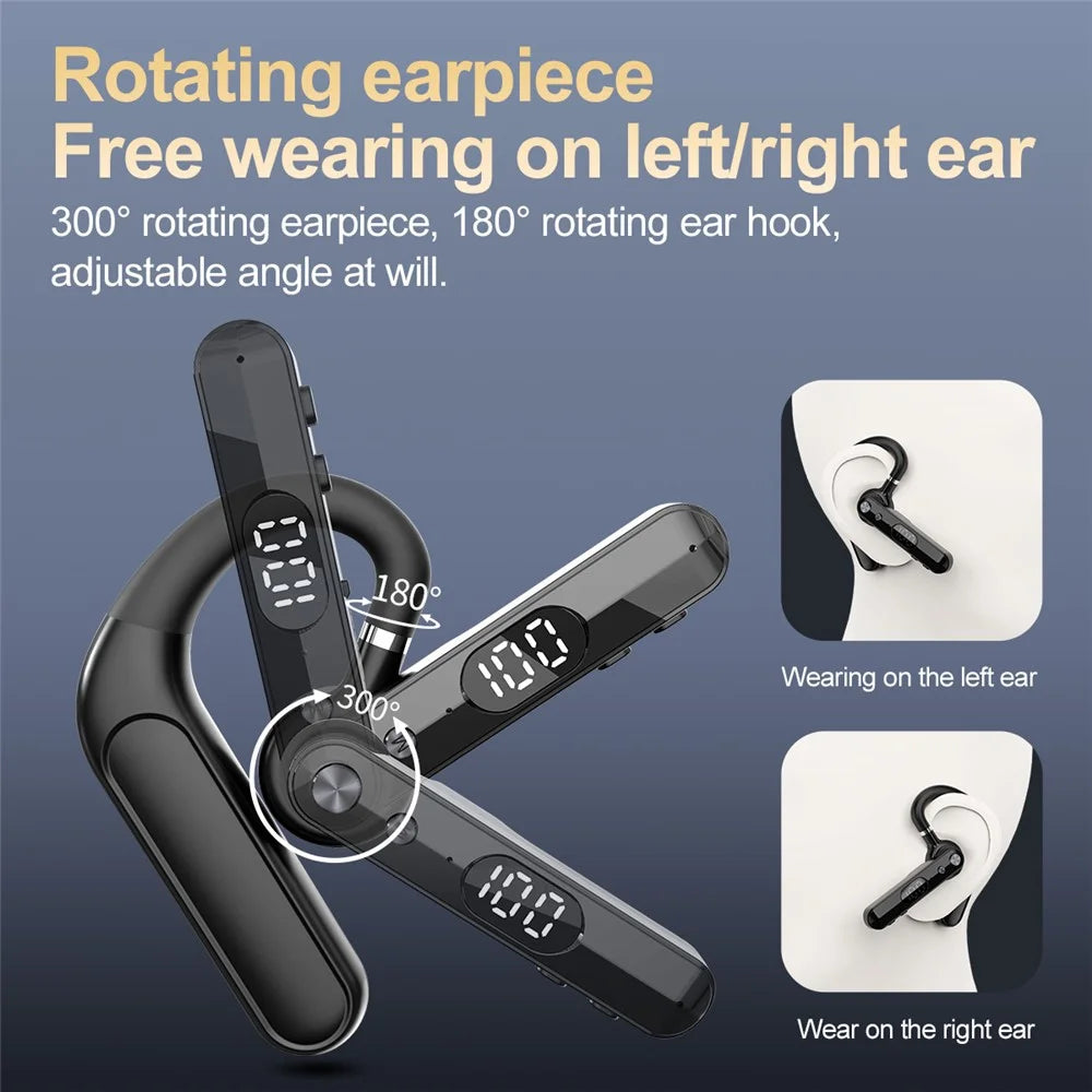 VSIDEA V82 Wireless Bluetooth-Compatible Headset Over-Ear Business Earphones Rotating Earbud - 6