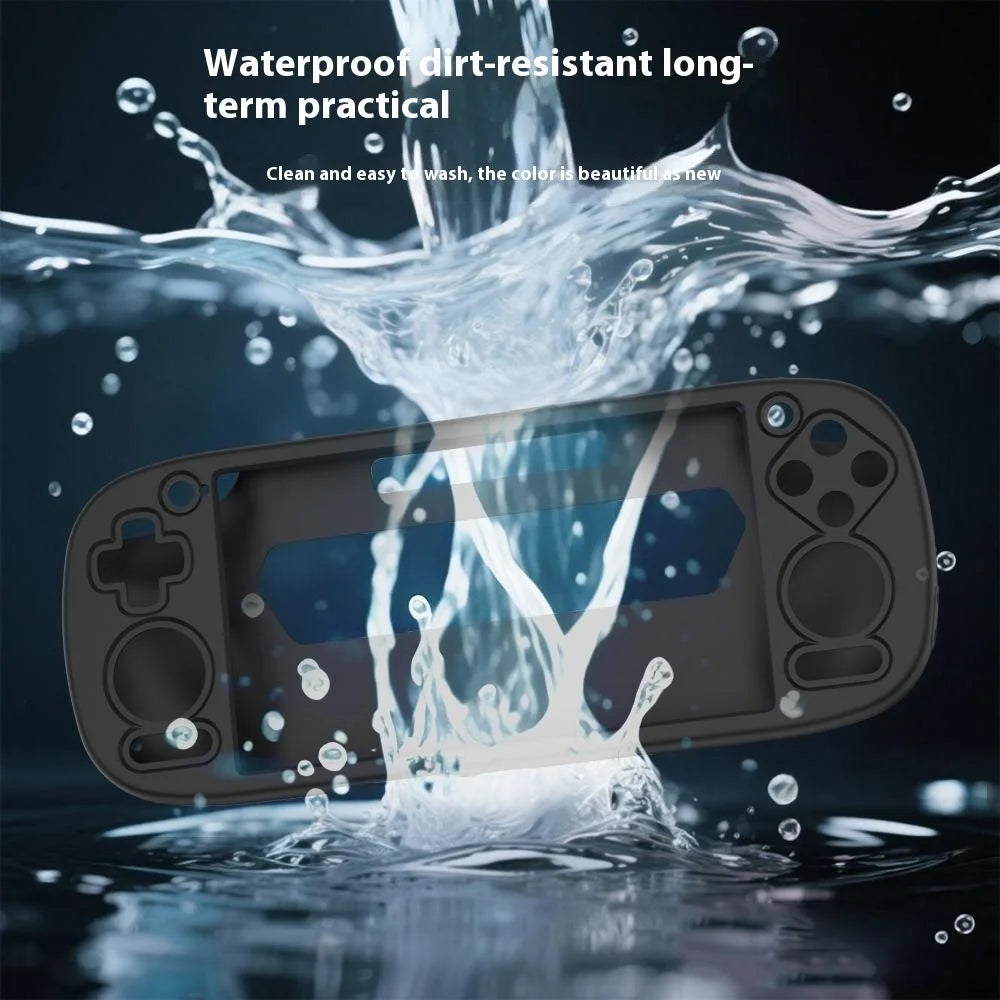 For Retroid Pocket 5 Handheld Game Console Silicone Protective Case Anti Slip Shock Absorbing Cover - Black - 5