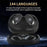 T20 Bluetooth-Compatible Music Earphones Noise Cancelling Multi Language Translation Headphones - Black - 2