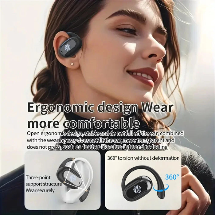 T20 Bluetooth-Compatible Music Earphones Noise Cancelling Multi Language Translation Headphones - Black - 6