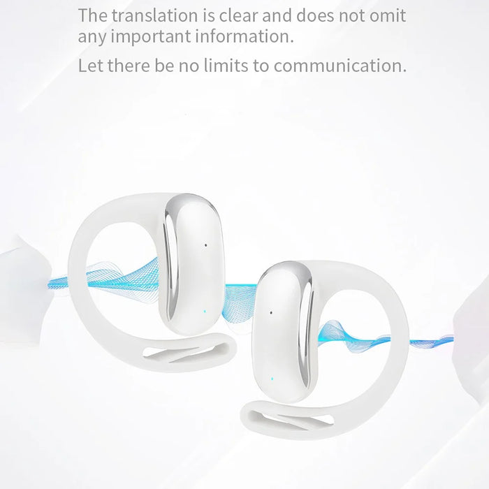 T25 OWS Bluetooth-Compatible Earbuds Multi Language Translation Wireless Music Earphones - White - 2