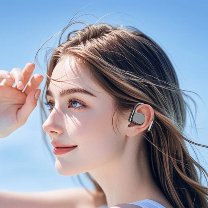 M111 Bluetooth-Compatible 5.4 Earbuds Noise Reduction HD Audio Open Ear Wireless Headphones - Black - 2