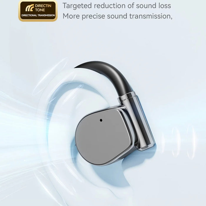 M111 Bluetooth-Compatible 5.4 Earbuds Noise Reduction HD Audio Open Ear Wireless Headphones - Black - 6