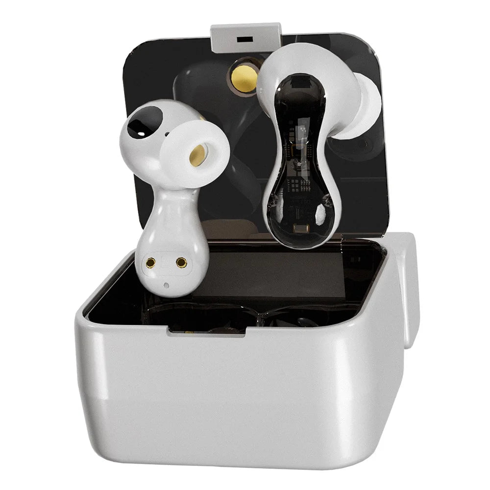 ND Pulsar Bluetooth-Compatible Headset 13mm HIFI Dynamic Driver In-Ear Earphones with 4 Mic - White - 1