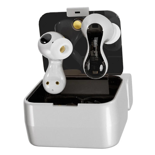 ND Pulsar Bluetooth-Compatible Headset 13mm HIFI Dynamic Driver In-Ear Earphones with 4 Mic - White - 1