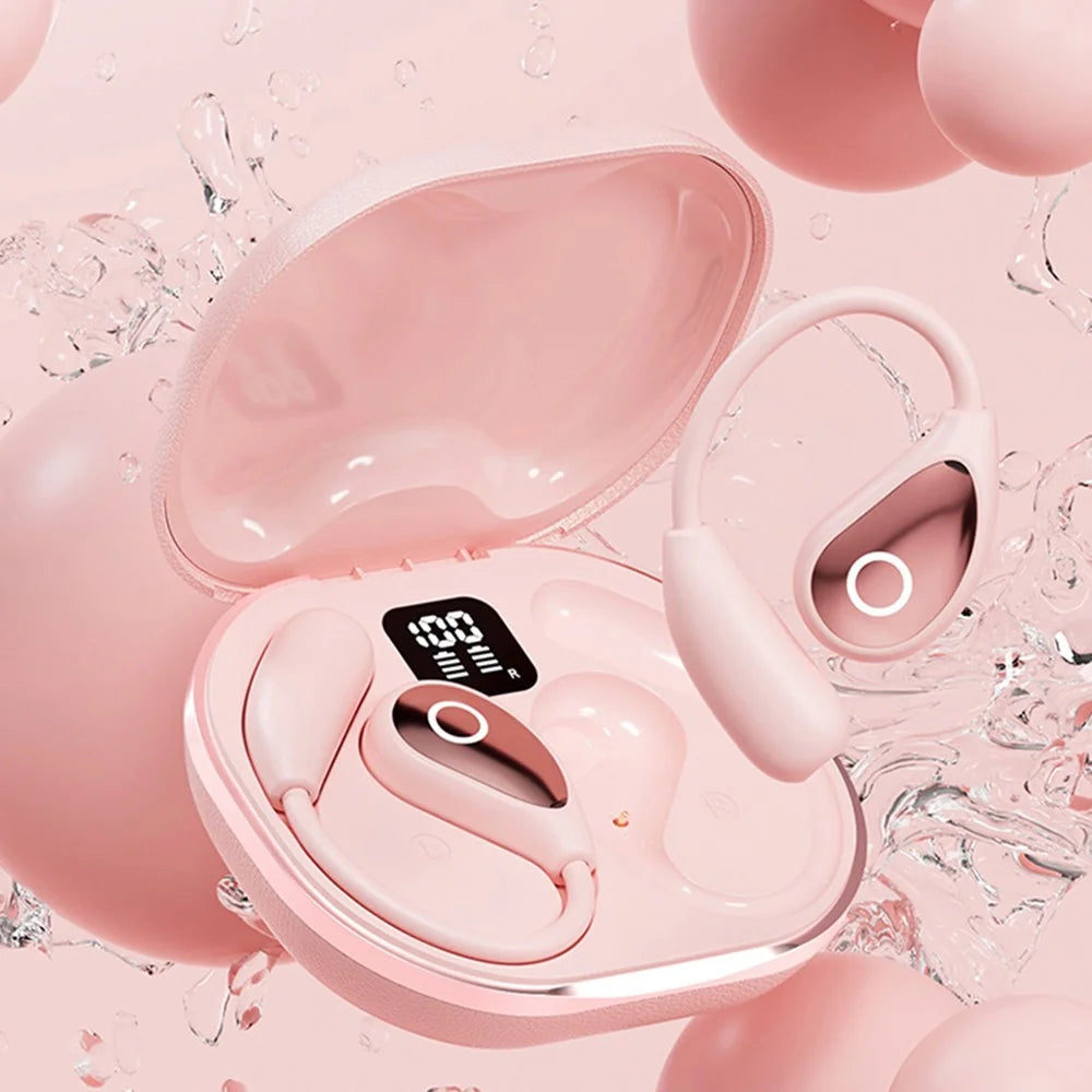 M95 Ear Hook Wireless Earbuds HiFi Sound Bluetooth-Compatible Earphones for Sports  /  Workout  /  Exercise - Pink - 7