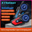 COOLREACH X7 Motorcycle Helmet Bluetooth-Compatible Headset Waterproof Wireless Earpiece with 2 in 1 Soft and Hard Mic - Red - 4