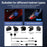 COOLREACH X7 Motorcycle Helmet Bluetooth-Compatible Headset Waterproof Wireless Earpiece with 2 in 1 Soft and Hard Mic - Red - 7