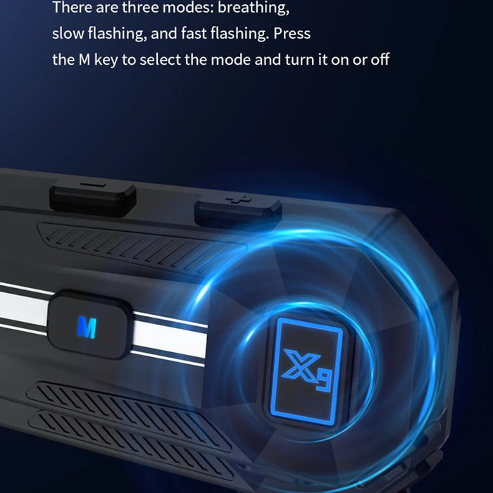X9 Motorcycle Helmet Bluetooth-Compatible Headset Waterproof Wireless Riding Earphones with 2 in 1 Soft and Hard Mic - White - 5