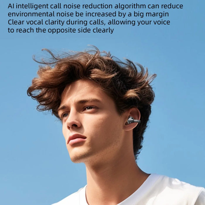 W19 TWS Bluetooth-Compatible 5.4 Earbuds Non In Ear Clip On Sports Running Headphones - Purple - 7
