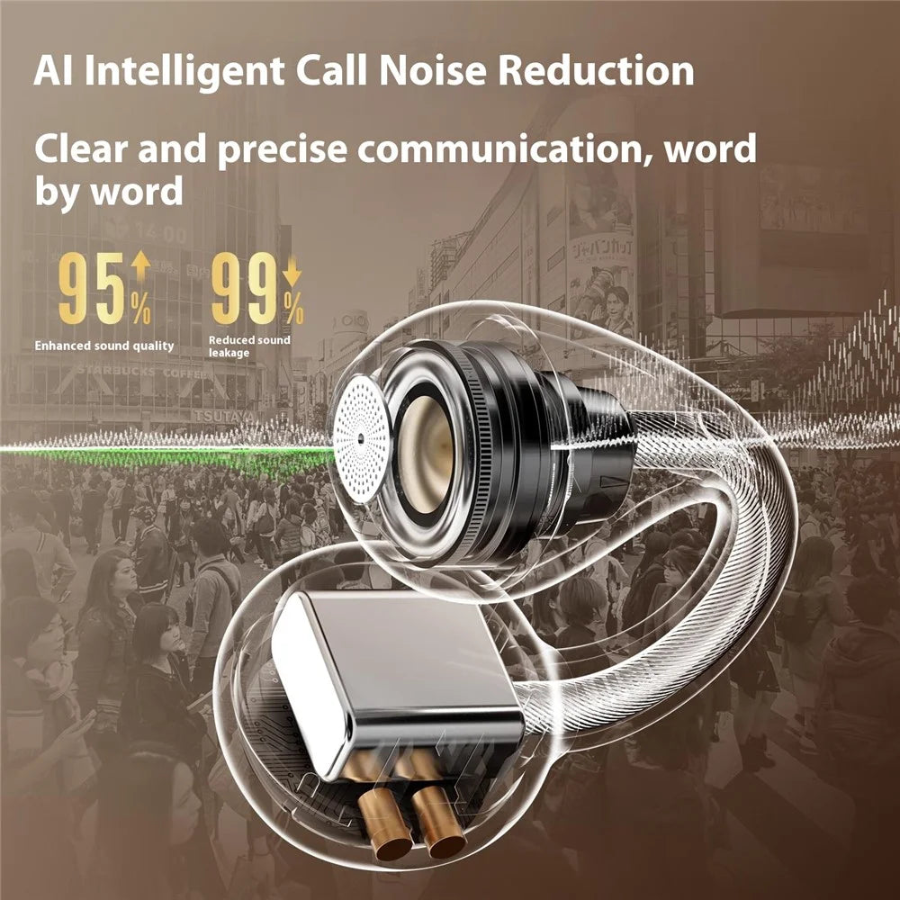 M66 Bone Conduction Ear Clip Wireless Bluetooth-Compatible Earphones Sports Running Headphones - Beige - 6