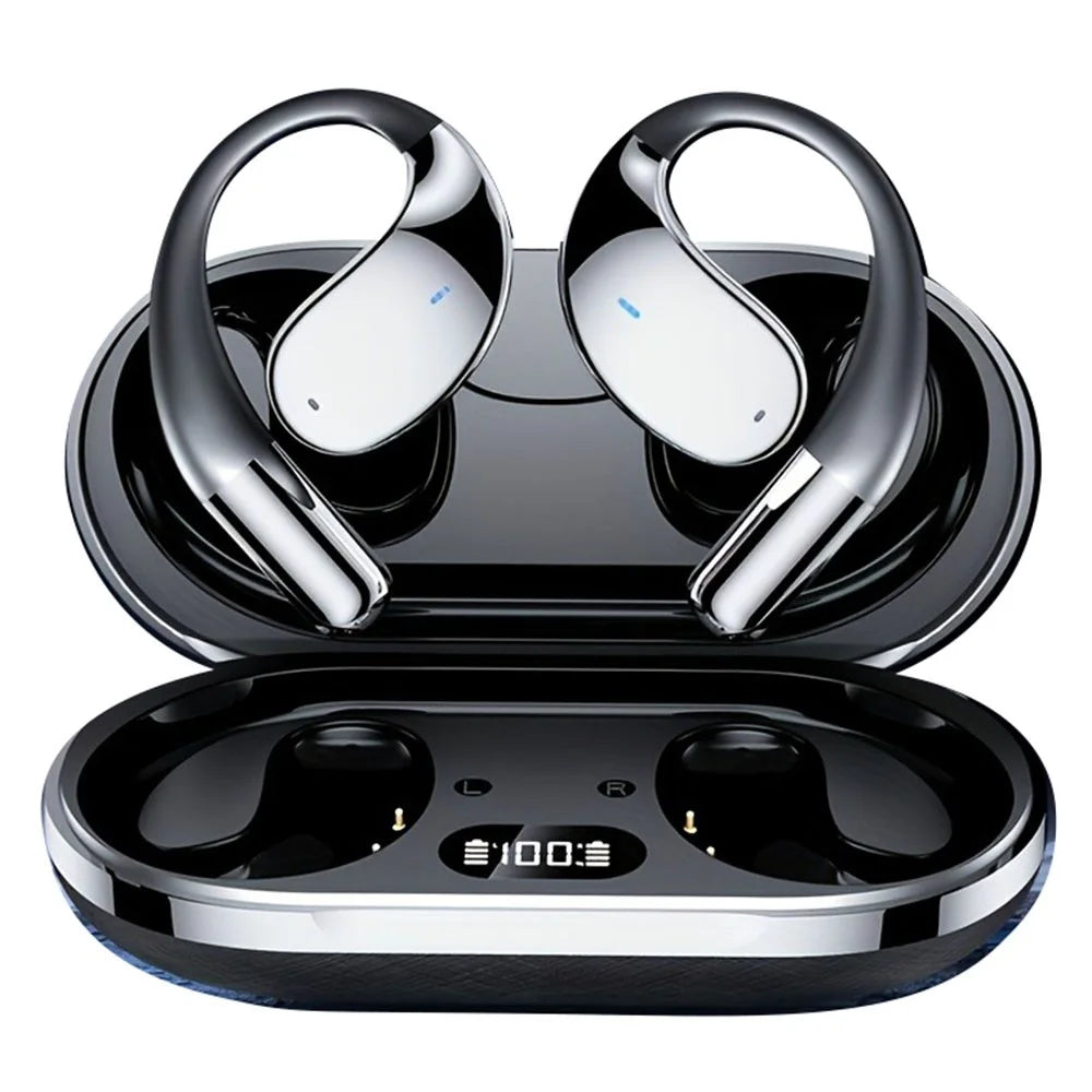 Q39 144 Languages Translation Earbuds HiFi Sound Open Ear Bluetooth-Compatible Music Earphones - Black - 1