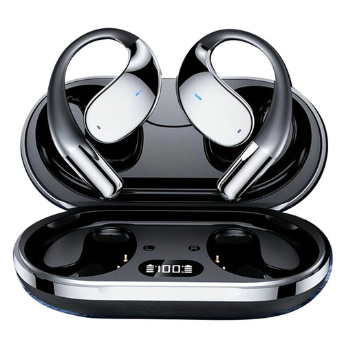 Q39 144 Languages Translation Earbuds HiFi Sound Open Ear Bluetooth-Compatible Music Earphones - Black - 1