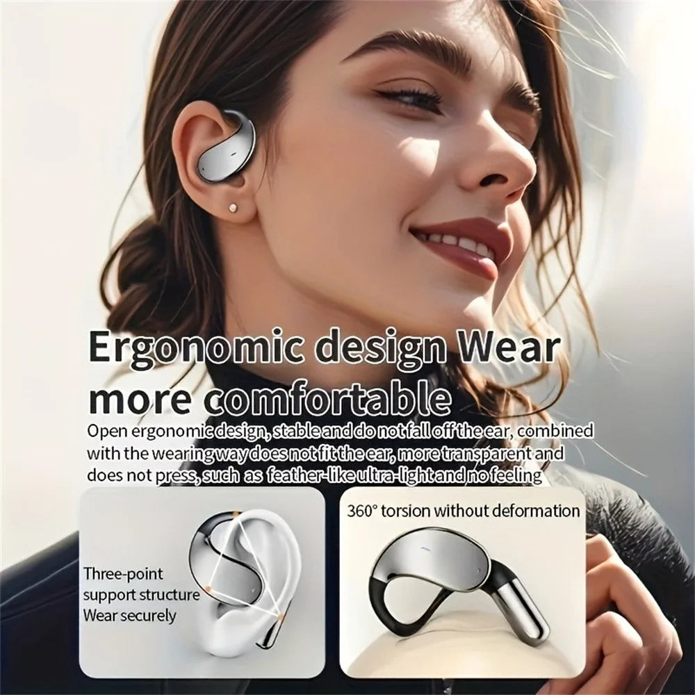 Q39 144 Languages Translation Earbuds HiFi Sound Open Ear Bluetooth-Compatible Music Earphones - Black - 4