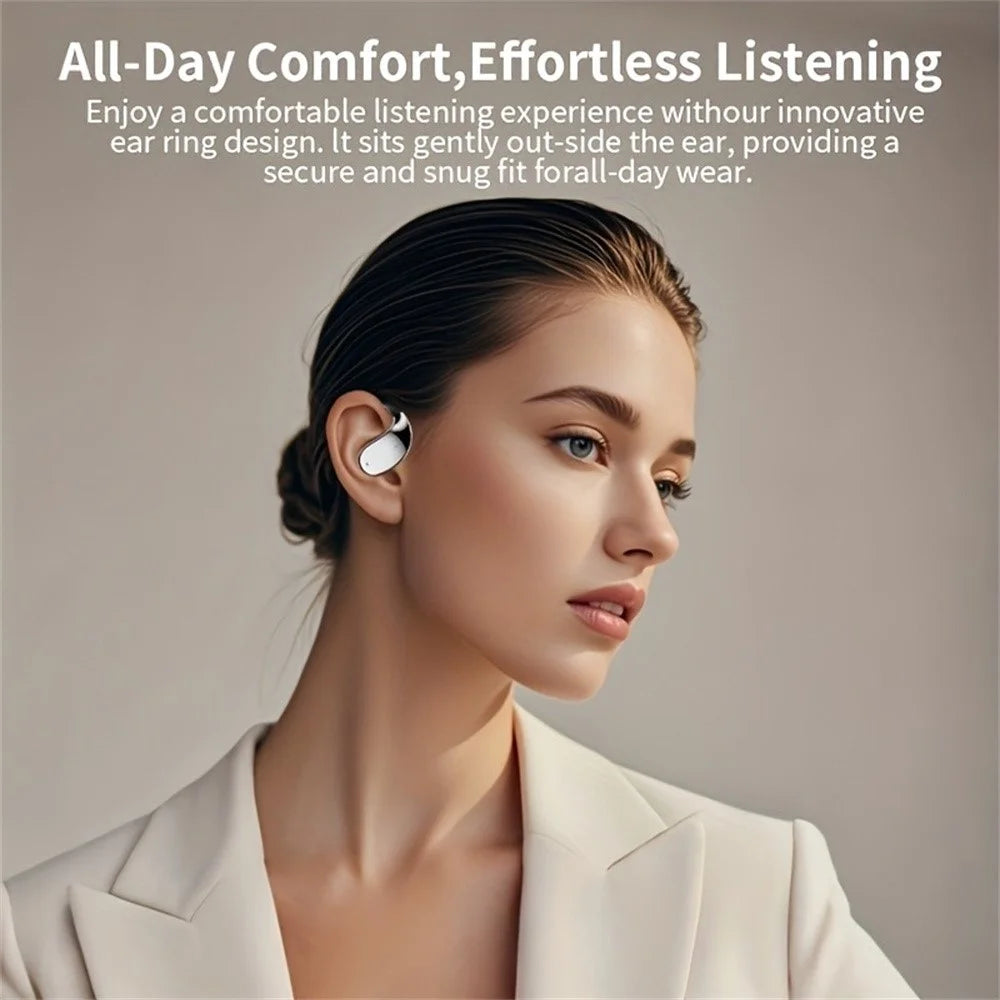 Q39 144 Languages Translation Earbuds HiFi Sound Open Ear Bluetooth-Compatible Music Earphones - Black - 6