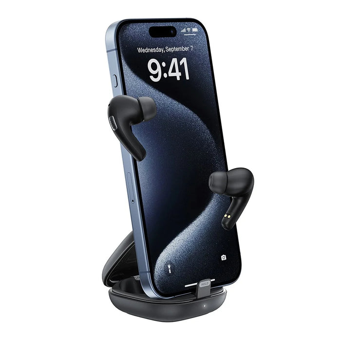 ACEFAST W4 TWS Bluetooth-Compatible Earphones In Ear IPX4 Waterproof Headset with Phone Stand Function - Black - 4