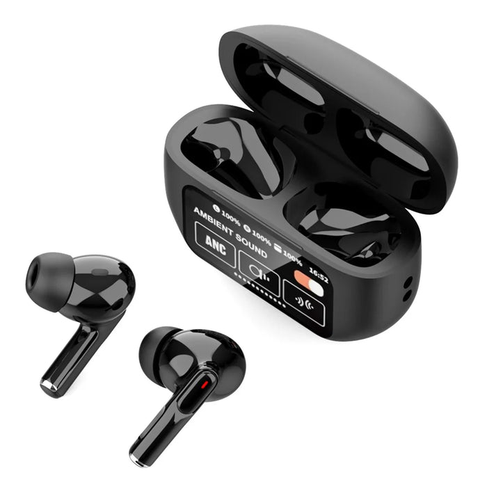 A9 Plus ANC ENC Noise Cancelling Bluetooth-Compatible Earphones Waterproof Wireless Headset - Black - 4