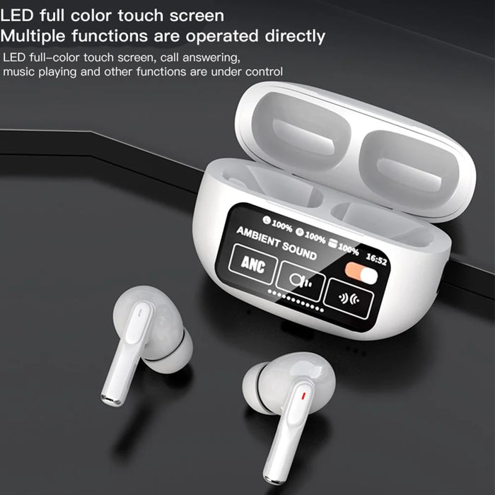 A9 Plus ANC ENC Noise Cancelling Bluetooth-Compatible Earphones Waterproof Wireless Headset - Black - 7