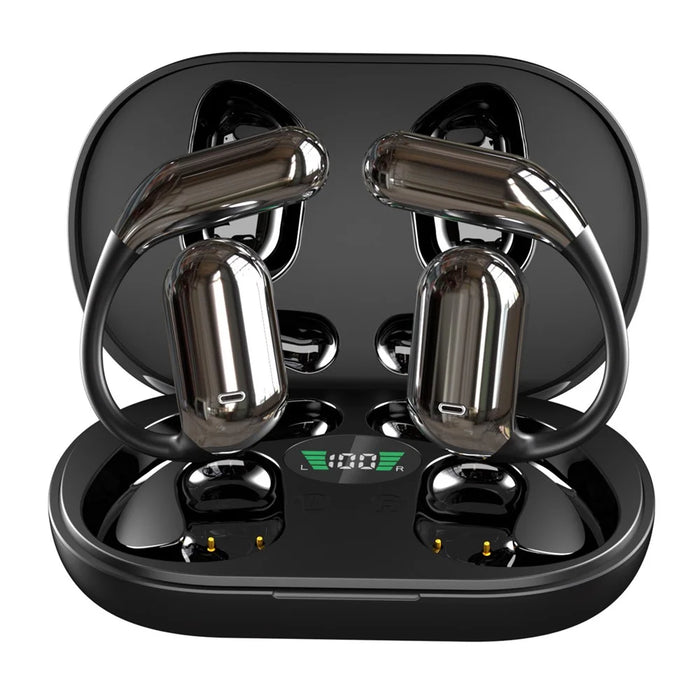 Q16 144 Languages AI Translation Earbuds OWS Open Ear Touch Control Bluetooth-compatible Earphones - Black - 2