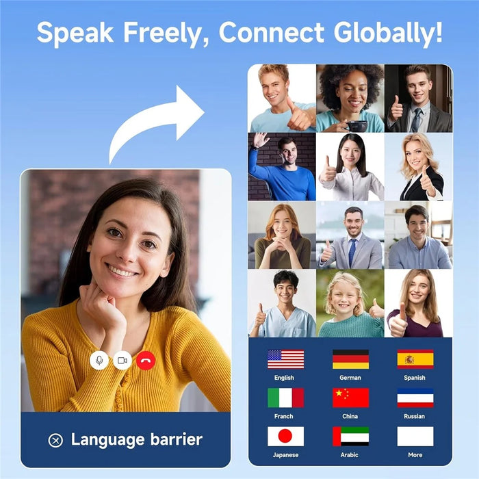 Q16 144 Languages AI Translation Earbuds OWS Open Ear Touch Control Bluetooth-compatible Earphones - Black - 4
