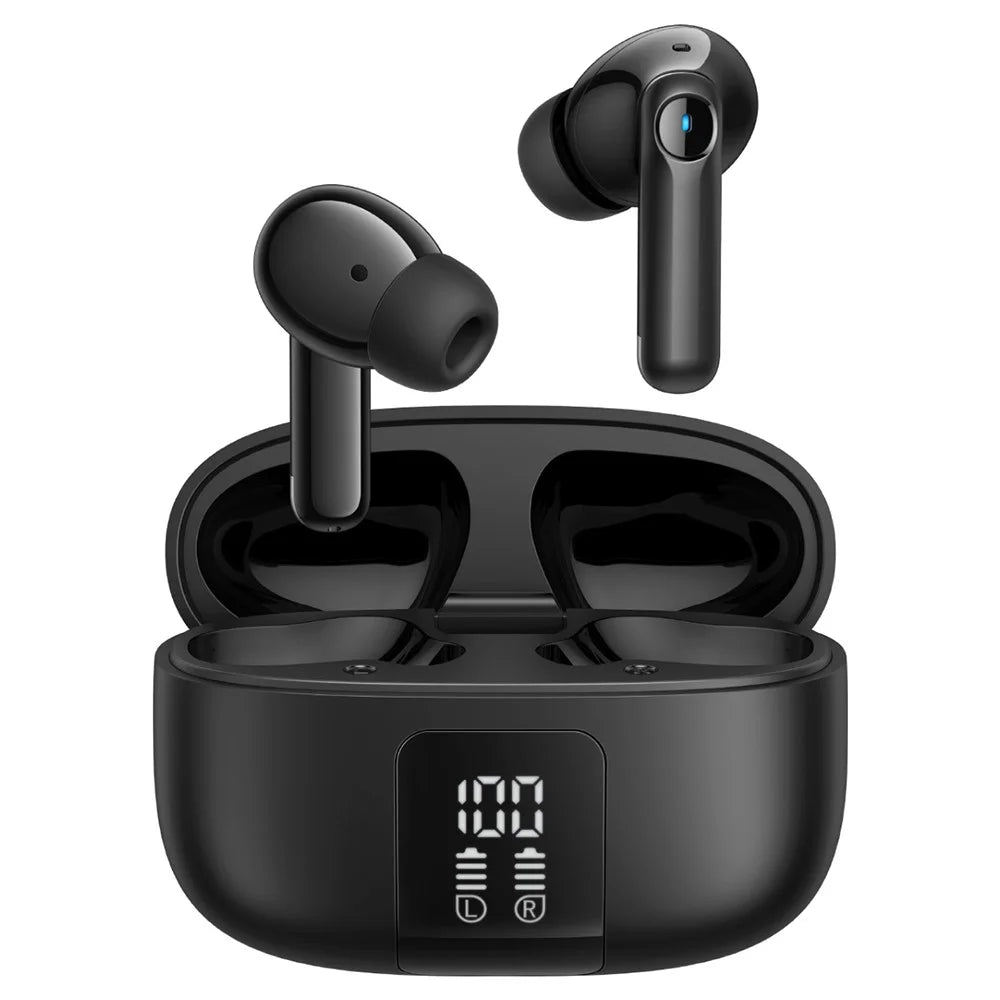 JOYROOM JR-FN3 Wireless Bluetooth-Compatible Earphones ANC Active Noise Cancelling Smart APP Control Headset - Black - 1
