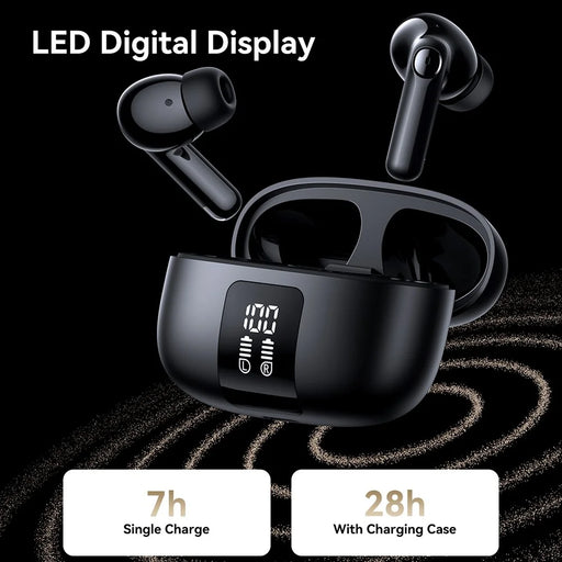 JOYROOM JR-FN3 Wireless Bluetooth-Compatible Earphones ANC Active Noise Cancelling Smart APP Control Headset - Black - 2