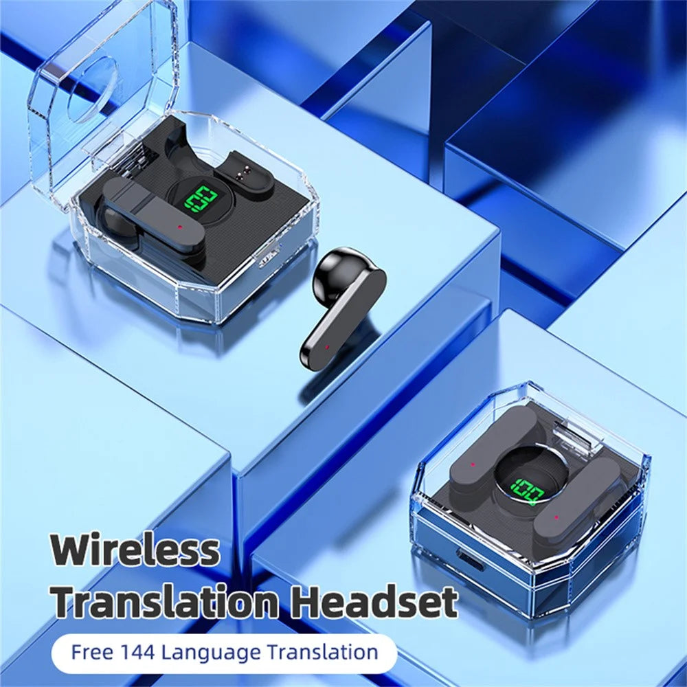 K30 Smart Voice Translation Earbuds Multi Language Interpretation Bluetooth-compatible Headphones Real Time Translator - Black - 2