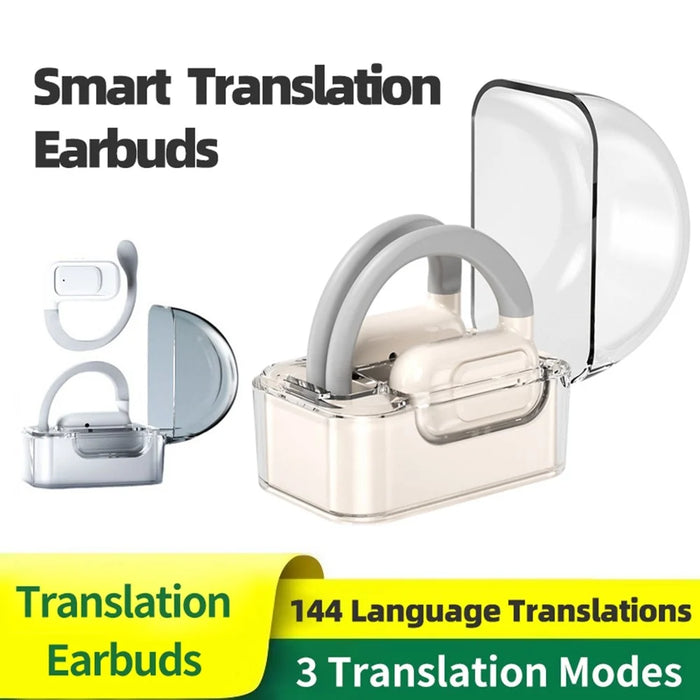BL02 Smart TWS Earphones Travel Bluetooth-Compatible Translator Headsets Support 144 Languages - White - 5