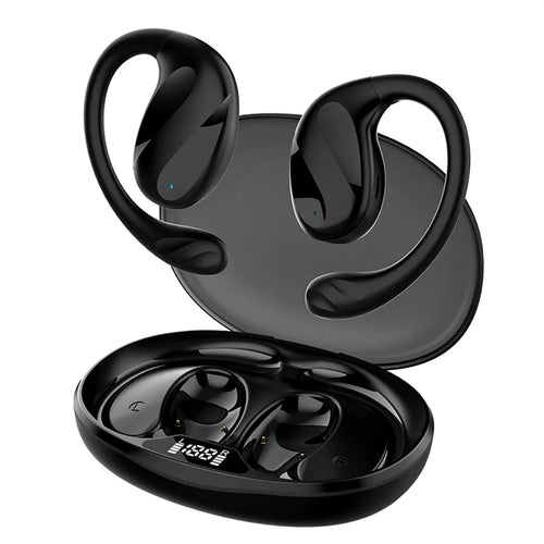 TW100 144 Languages Voice Translation Bluetooth-compatible Earbuds AI Photo Translation Video Call Interpreter Headphones - Black - 1