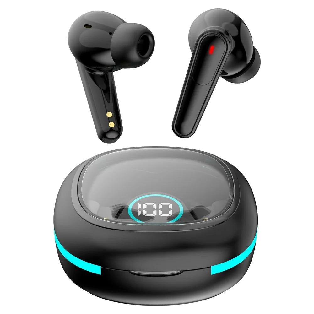 TWS-PLUS 50 Noise Reduction Bluetooth-compatible Earbuds Touch Control In Ear Sports Headphones - Black - 1