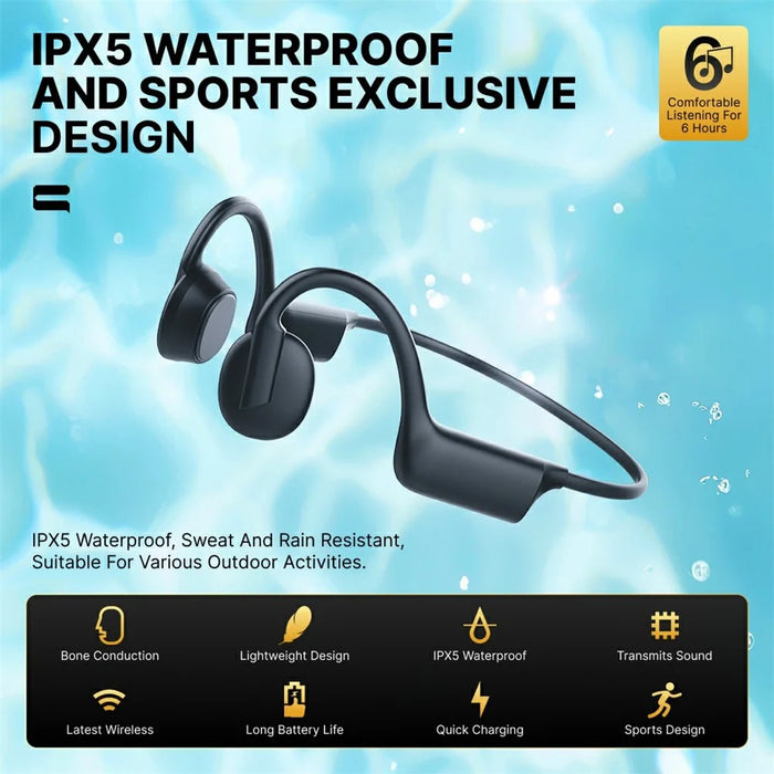 KO8 Bone Conduction Headset Wireless Sports Headphones Waterproof Earphones - 2