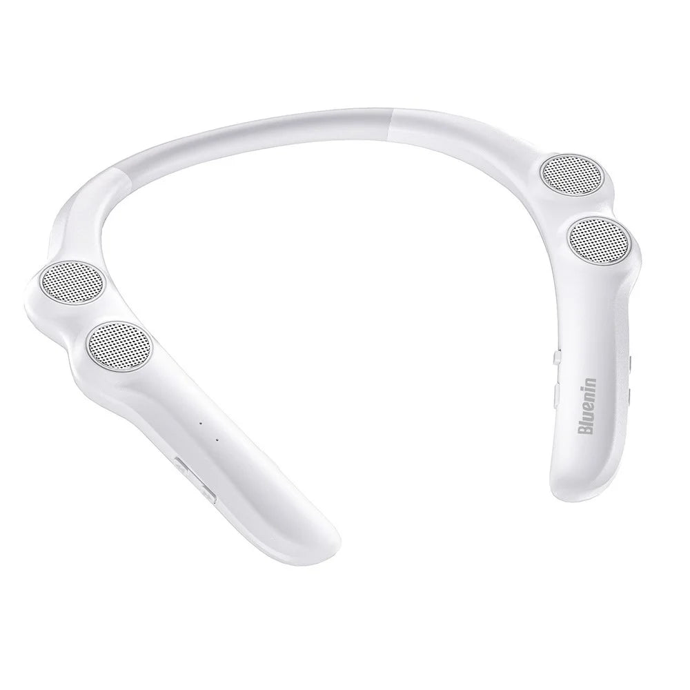 BLUENIN 929S Wearable Bluetooth-compatible Speaker Stereo Surround Sound Waterproof Outdoor Neckband Audio Device - White - 1