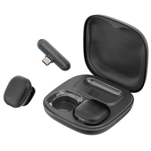 V36 For iPhone 15 / 16 / Android Mini AI Noise Cancelling Wireless Lavalier Microphone with USB-C Receiver - 1