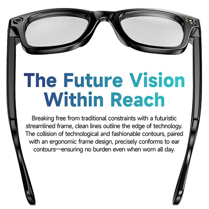 W610 Heycyan App Smart Glasses Photo Video Recording AI Translation 8MP Camera WiFi Bluetooth-Compatible Glasses - Anti Blue Light Lenses - 2