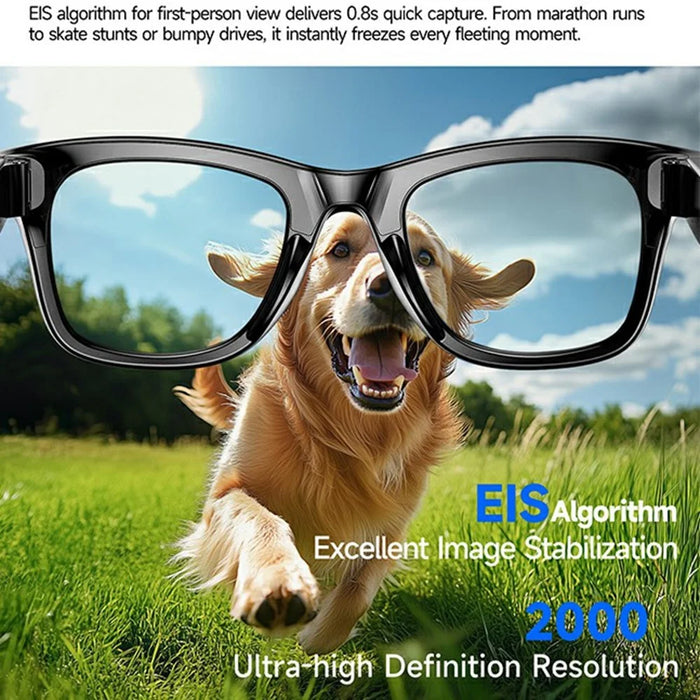 W610 Heycyan App Smart Glasses Photo Video Recording AI Translation 8MP Camera WiFi Bluetooth-Compatible Glasses - Anti Blue Light Lenses - 4
