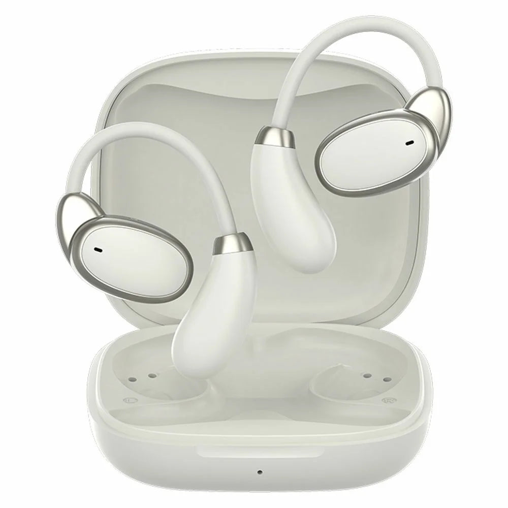 V18 Real-Time Translation Earphones Global Travel Meetings 200+ Languages Translation Headset - Beige - 1