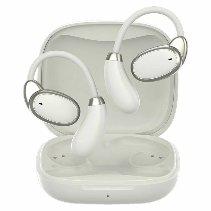 V18 Real-Time Translation Earphones Global Travel Meetings 200+ Languages Translation Headset - Beige - 1